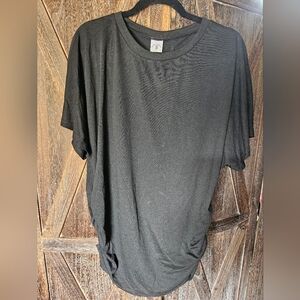 NWT Black Rouched Sides T-Shirt